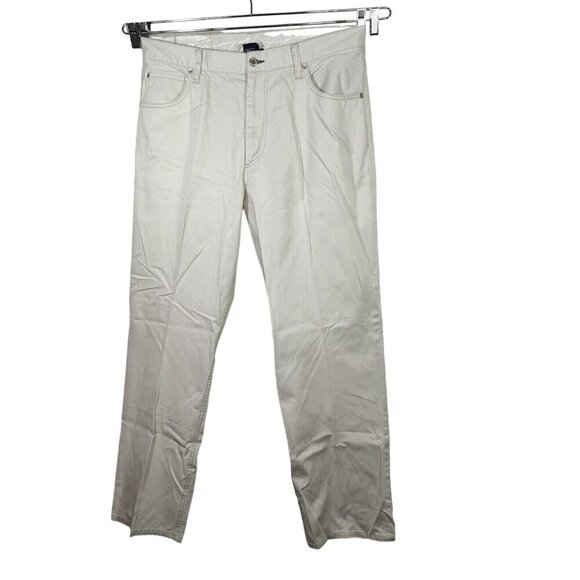 Tommy Hilfiger Tan Beige Jeans Pants Men Size 36 x 32 Straight Leg Flat Front - Picture 3 of 7